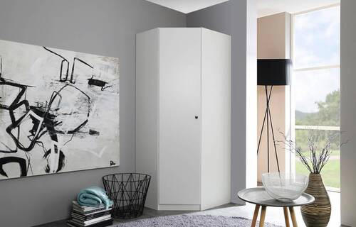 ECKKLEIDERSCHRANK 1-türig Weiß  - Weiß, Basics, Holzwerkstoff (85/197/72cm) - Xora