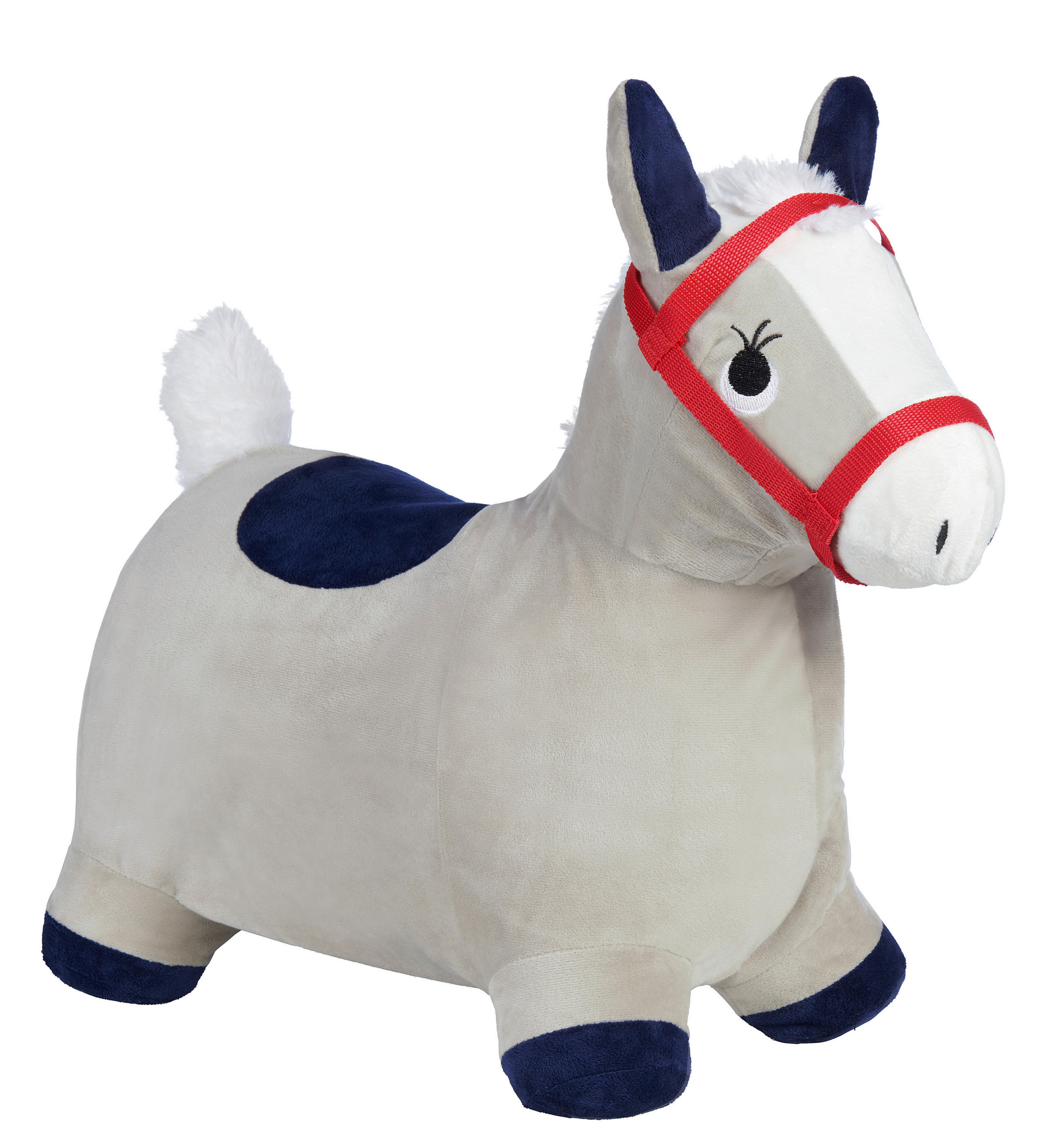 SKÁKACÍ ZVÍŘÁTKO - šedá/tmavě modrá, Basics, textil/plast (56/28/48.5cm) - My Baby Lou