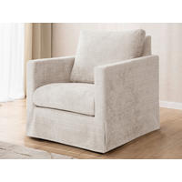 SESSELBEZUG - Creme, Design, Textil (84/89/95cm) - P & B