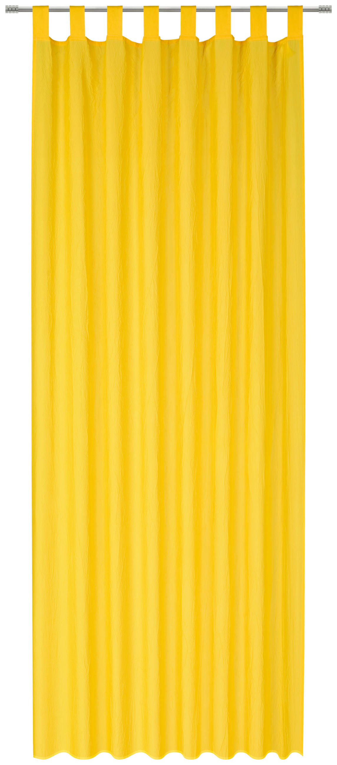 ZAVESA SA PETLJAMA ZA KAČENJE žuta - žuta, Dizajnerski, tekstil (135/245cm) - Boxxx