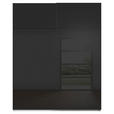 SCHWEBETÜRENSCHRANK 162/223/68 cm 2-türig Schwarz, Weiß  - Schwarz/Weiß, KONVENTIONELL, Glas/Holzwerkstoff (162/223/68cm) - Novel