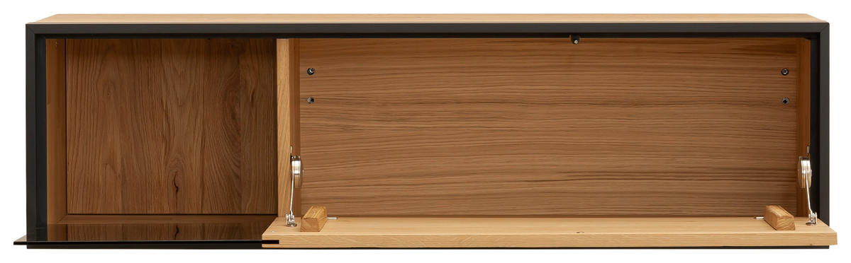 HÄNGEELEMENT Eichefarben  125/36/37 cm  - Eichefarben/Anthrazit, Design, Glas/Holz (125/36/37cm) - Schöner Wohnen