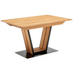 ESSTISCH in Holz, Metall 140(190)/90/76 cm  - Wildeiche/Schwarz, Design, Holz/Metall (140(190)/90/76cm) - Venda