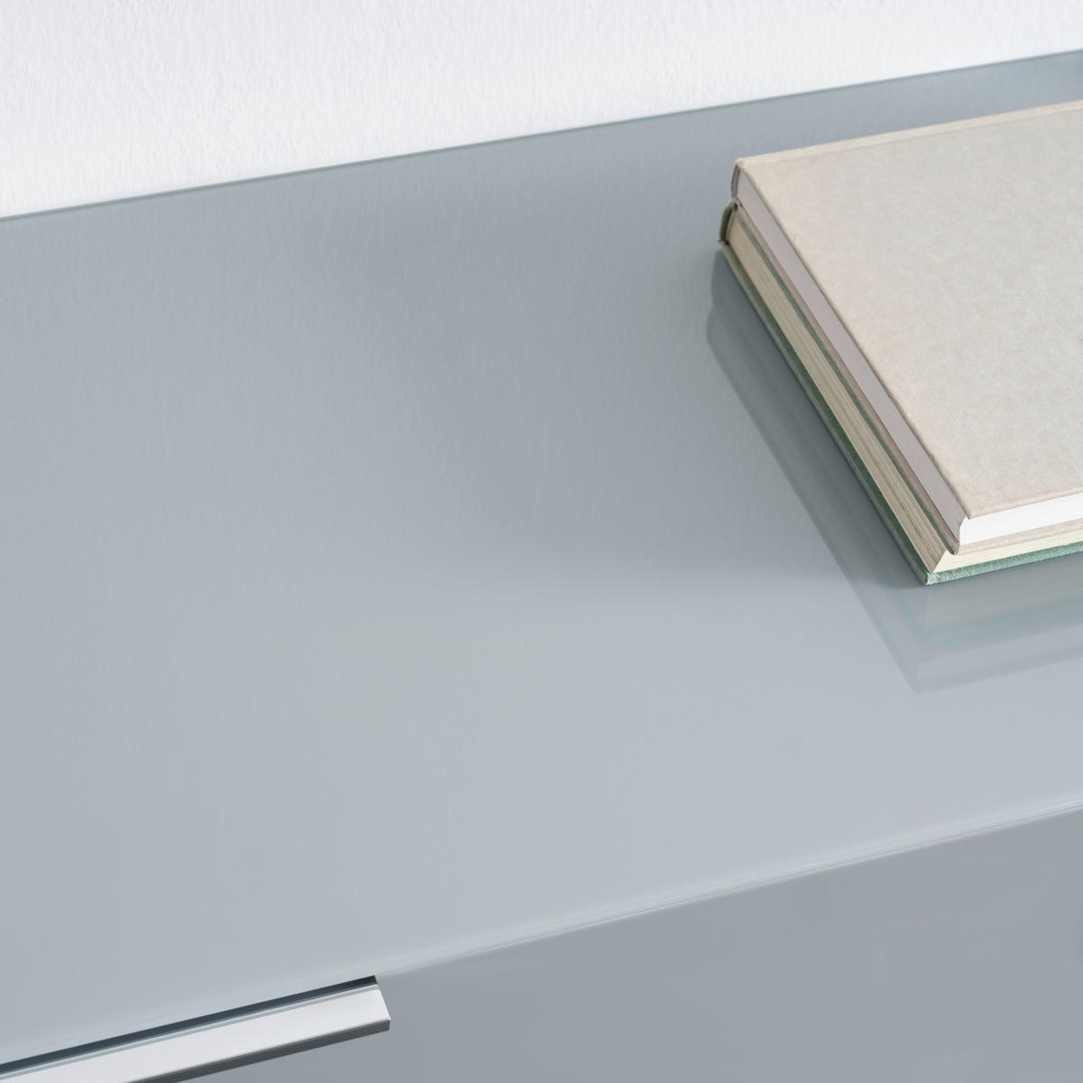 TÁLALÓSZEKRÉNY 134/102/42 cm  - krómszínű/grafitszürke, Modern, műanyag/faalapú anyag (134/102/42cm) - Premium Living