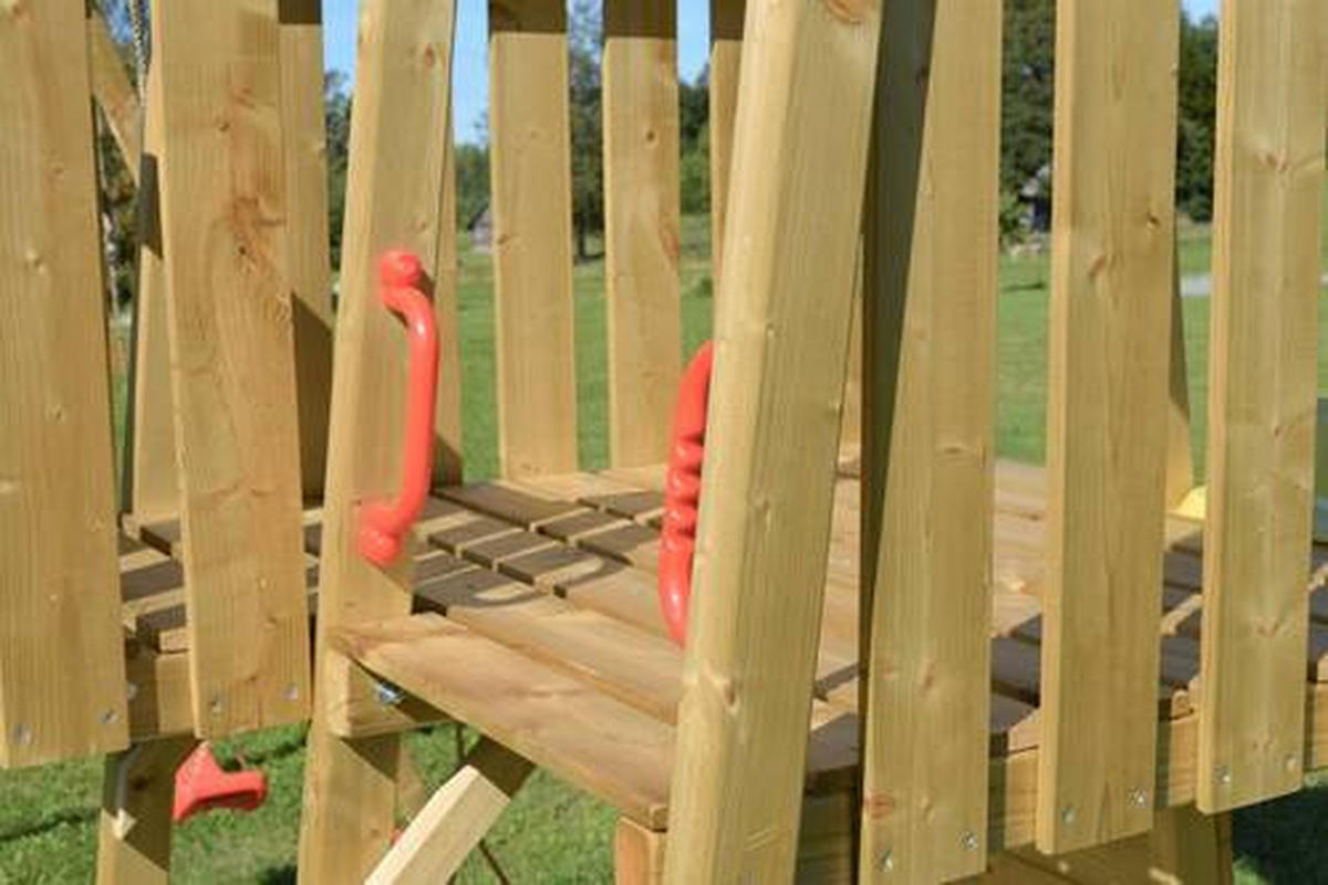 SPIELTURM 270/270/280 cm  - Gelb/Naturfarben, KONVENTIONELL, Holz (270/270/280cm) - Ambia Garden