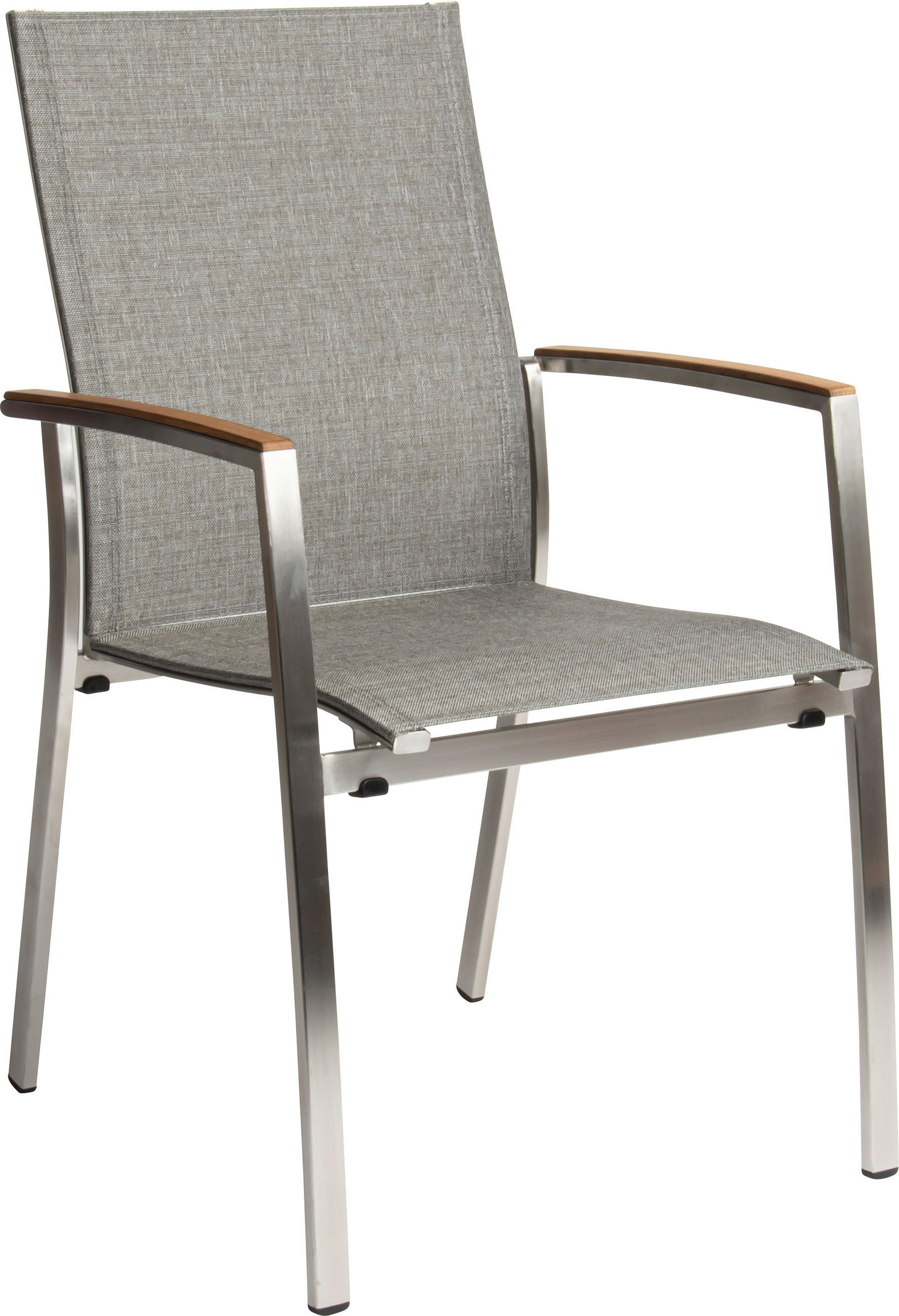 STAPELSESSEL in Holz, Metall, Textil Grau, Edelstahlfarben  - Edelstahlfarben/Grau, Basics, Holz/Textil (56/92/63cm) - Stern