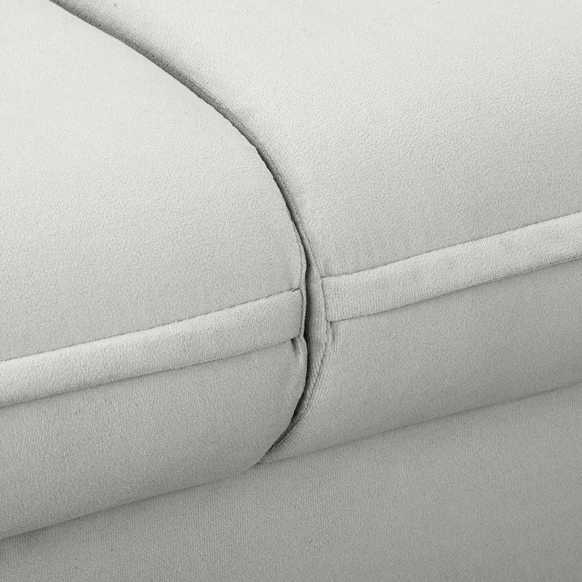 2-SITZER-SOFA JULI in Samt Grau  - Schwarz/Grau, Design, Holz/Textil (138/86/100cm) - P & B