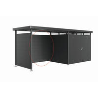 RÜCKWAND 266/181/4 cm  - Dunkelgrau, Basics, Metall (266/181/4cm) - Biohort