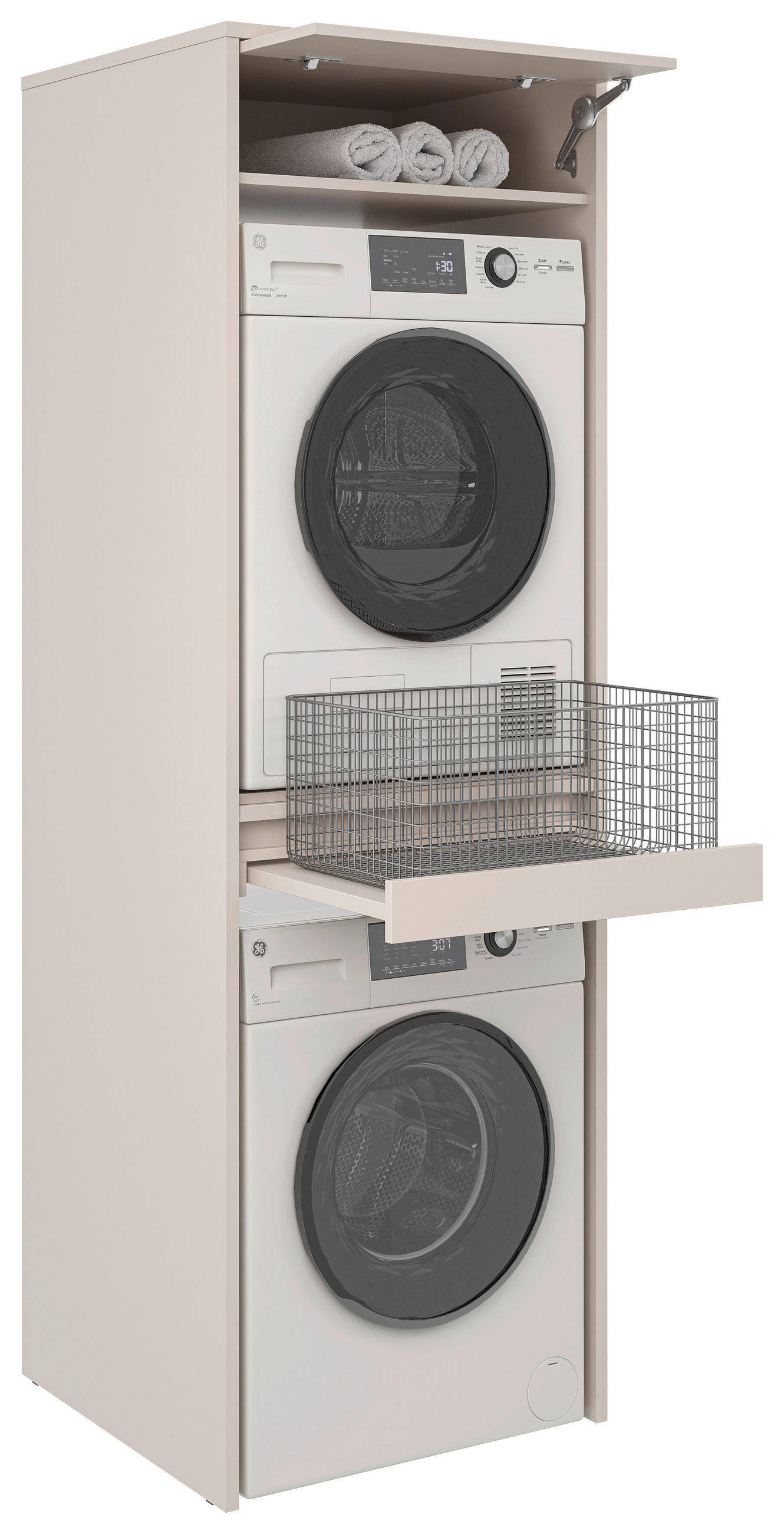WASCHMASCHINENSCHRANK  67,5/210/67,5 cm  - Kaschmir, Basics, Holzwerkstoff (67,5/210/67,5cm) - Xora