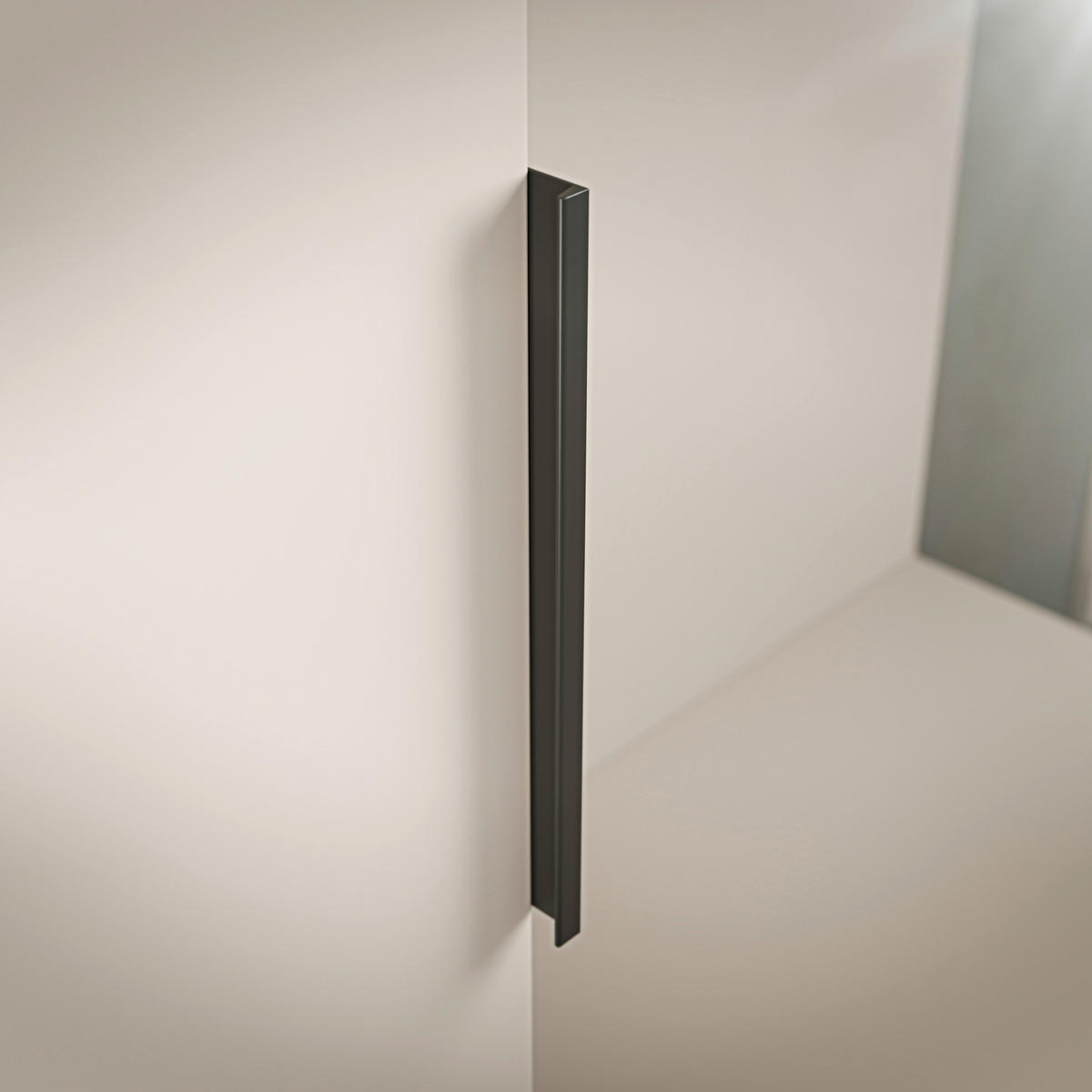 GARDEROBENSCHRANK  in 50/205/40 cm  - Kaschmir/Schwarz, Design, Holzwerkstoff/Kunststoff (50/205/40cm) - Carryhome