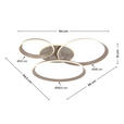 LED-DECKENLEUCHTE Velora 96/84/10 cm   - Sandfarben, Design, Kunststoff/Metall (96/84/10cm) - Dieter Knoll