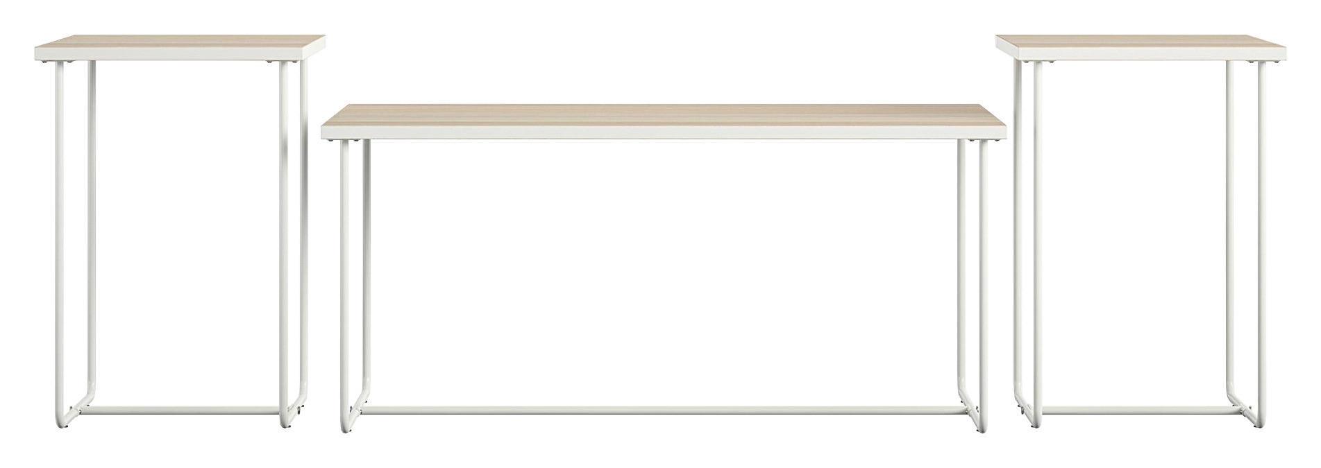 COUCHTISCH Dante 99/57/49 cm Naturfarben, Weiß  - Naturfarben/Weiß, Design, Holzwerkstoff/Metall (99/57/49cm) - MID.YOU