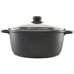 KOCHTOPF 6,2 L  - Klar/Schwarz, Basics, Glas/Metall (28/12,5cm) - Homeware Profession.