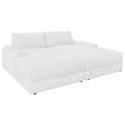 BIGSOFA  in Cord Perlmutt  - Perlmutt/Schwarz, MODERN, Kunststoff/Textil (234/93/190cm) - Carryhome
