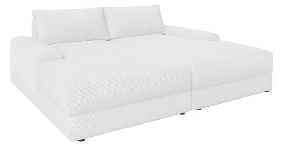 BIGSOFA  in Cord Perlmutt  - Perlmutt/Schwarz, MODERN, Kunststoff/Textil (234/93/190cm) - Carryhome