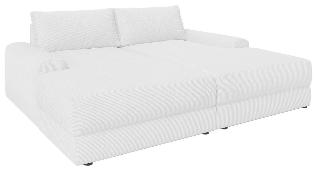 BIGSOFA Cord Perlmutt  - Perlmutt/Schwarz, Modern, Kunststoff/Textil (234/93/190cm) - Carryhome
