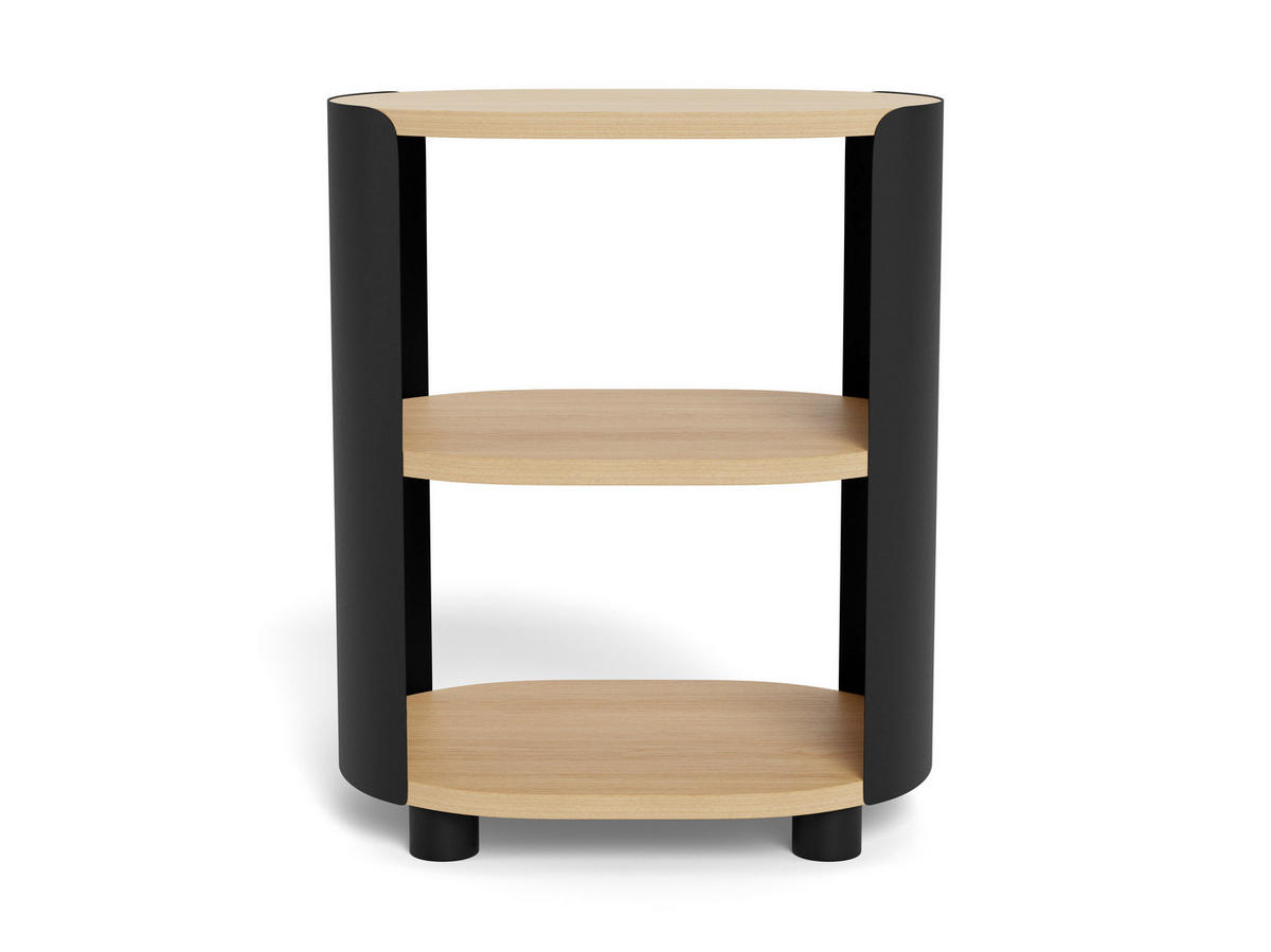 NACHTSCHRANK 40/48/30 cm  - Schwarz/Naturfarben, Holzwerkstoff/Kunststoff (40/48/30cm)