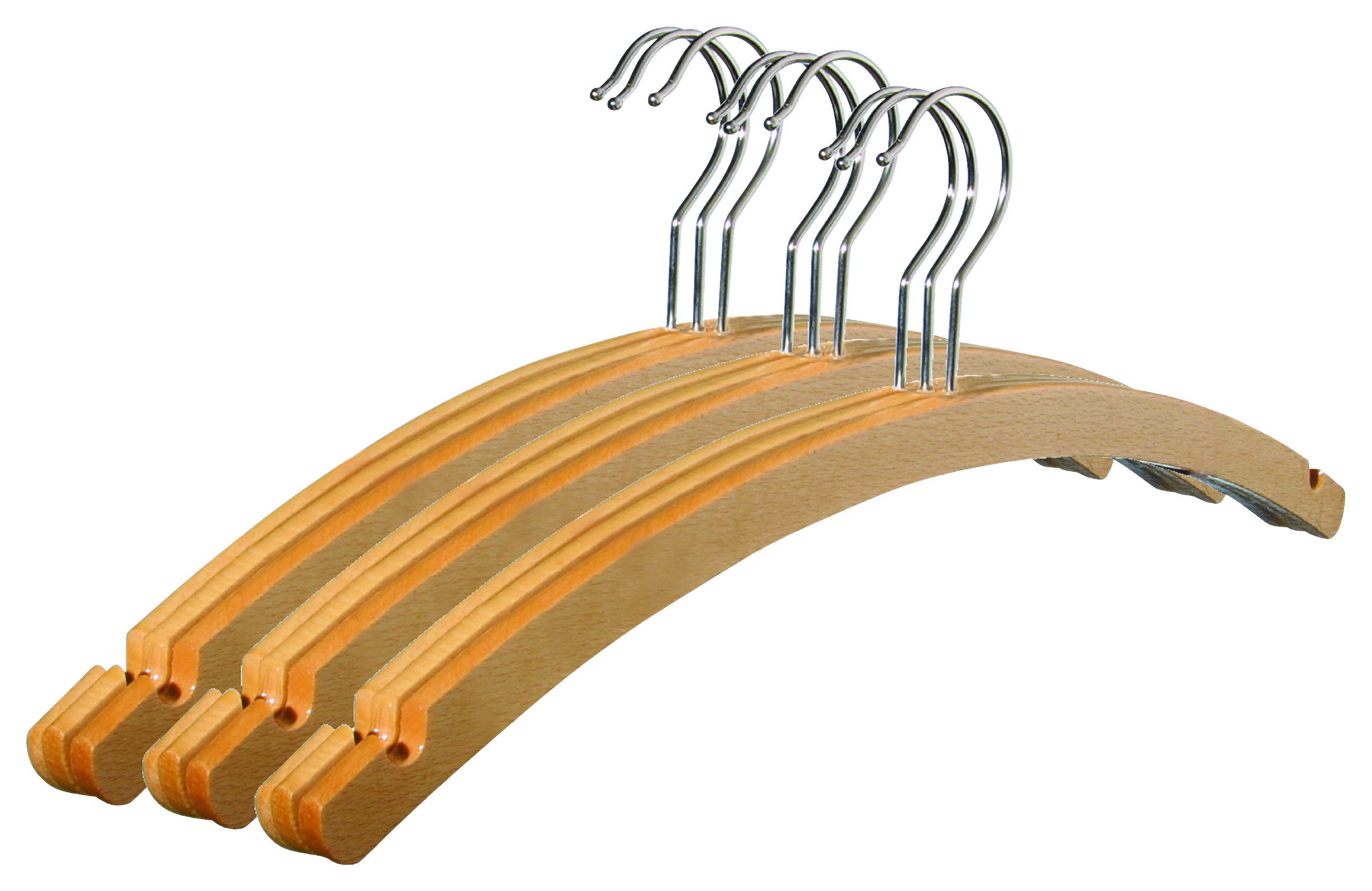 KLEIDERBÜGELSET 9-TEILIG 42 cm Holz  - Buchefarben, KONVENTIONELL, Holz (42cm)