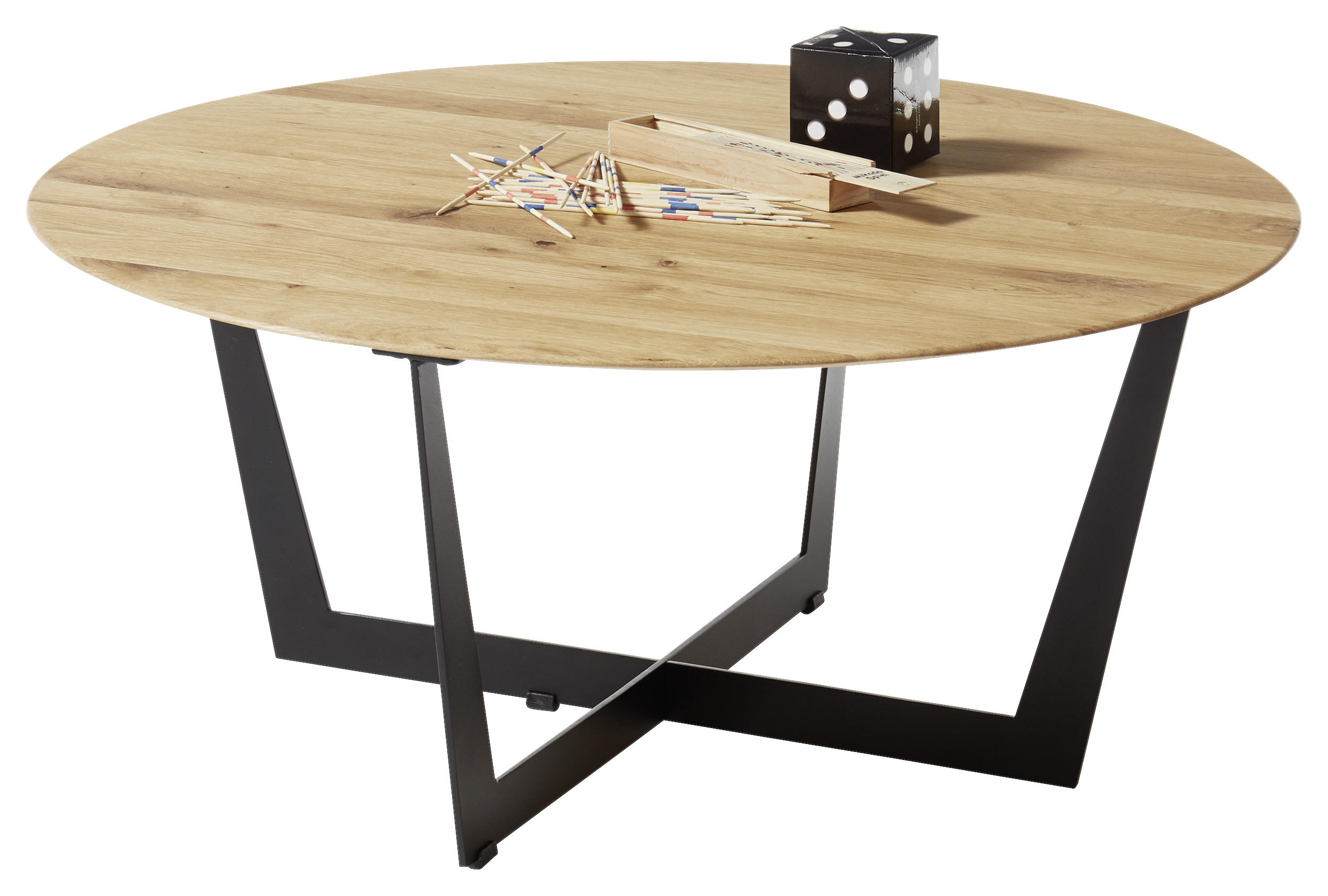 Couchtisch in Holz, Metall 80/80/35,5 cm