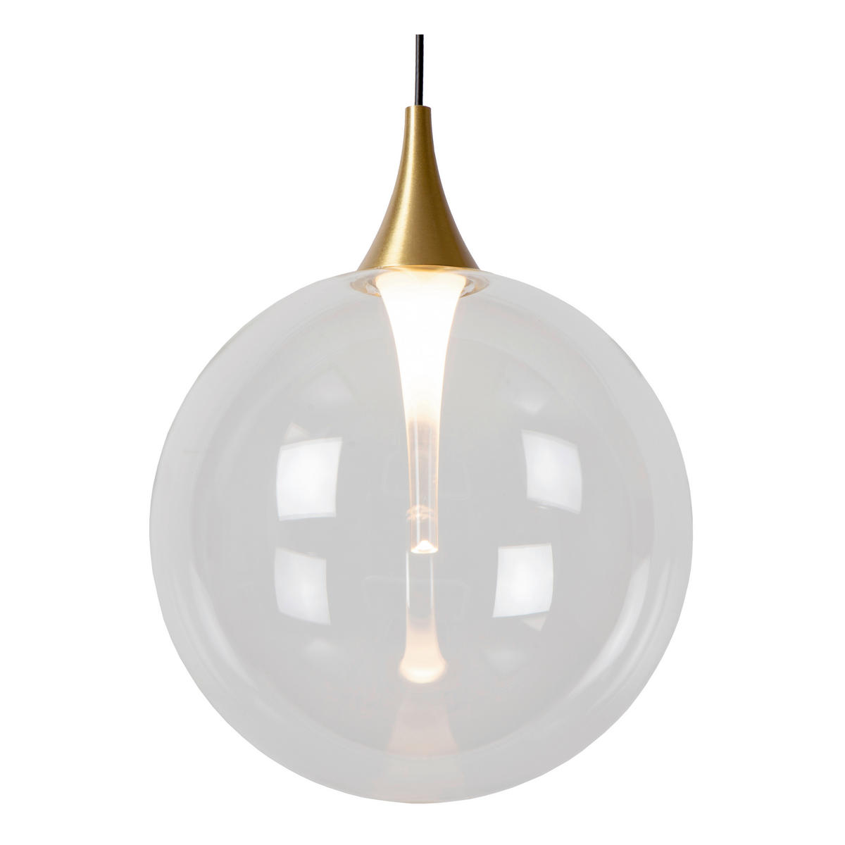 LED-PENDELLEUCHTE GISELA 48/48/150 cm   - Transparent, KONVENTIONELL, Glas (48/48/150cm) - Lucide
