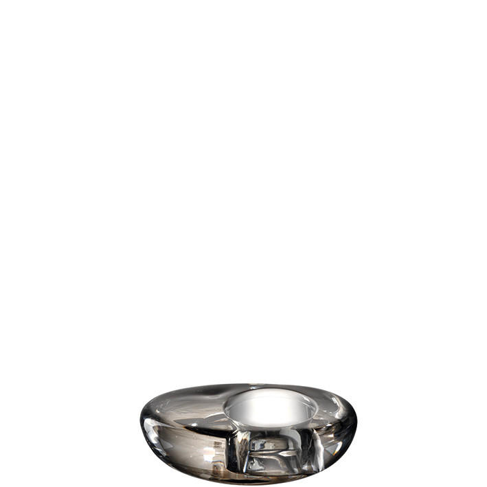 TEELICHTGLAS - Grau, Basics, Glas (10cm) - Leonardo