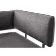 ECKBANK 190/150 cm  in Grau, Schwarz  - Schwarz/Grau, MODERN, Textil/Metall (190/150cm) - Cantus