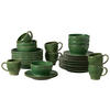 KOMBISERVICE Dunkelgrün FONTANA 30-teilig 6 Personen  - Dunkelgrün, Basics, Keramik - Costa Nova