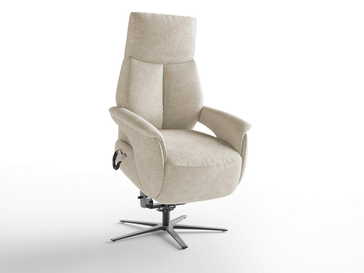 RELAXSESSEL Textil Silberfarben  - Silberfarben/Schwarz, Basics, Textil/Metall (75/110/85cm) - Sit & More