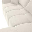 ECKSOFA Creme Plüsch Zierkissen, Rückenkissen, Bettkasten, Schlaffunktion, Rücken echt, Liegefläche im Originalstoff  - Creme/Schwarz, KONVENTIONELL, Kunststoff/Textil (253/192cm) - Carryhome