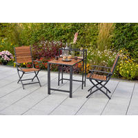 BALKONSET  - Graphitfarben/Naturfarben, MODERN, Holz/Metall - Gardenson