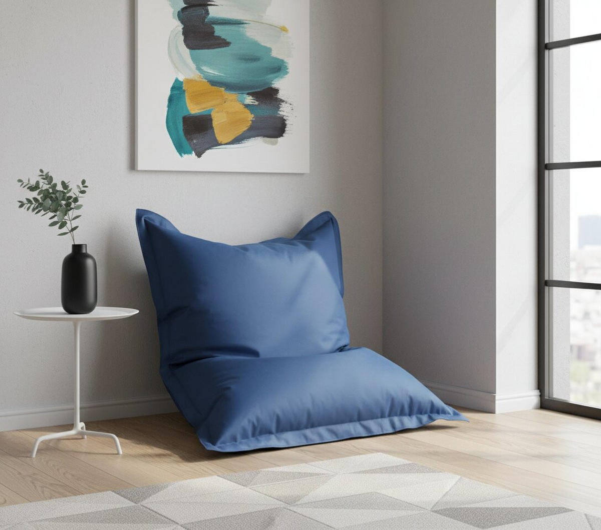 SITZSACK Webstoff 380 L  - Blau, Design, Textil (140/180/14cm) - Boxxx