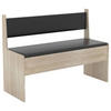 SITZBANK Holzwerkstoff Sonoma Eiche  - Weiss/Sonoma Eiche, Modern, Holzwerkstoff (110/80/42cm) - MID.YOU