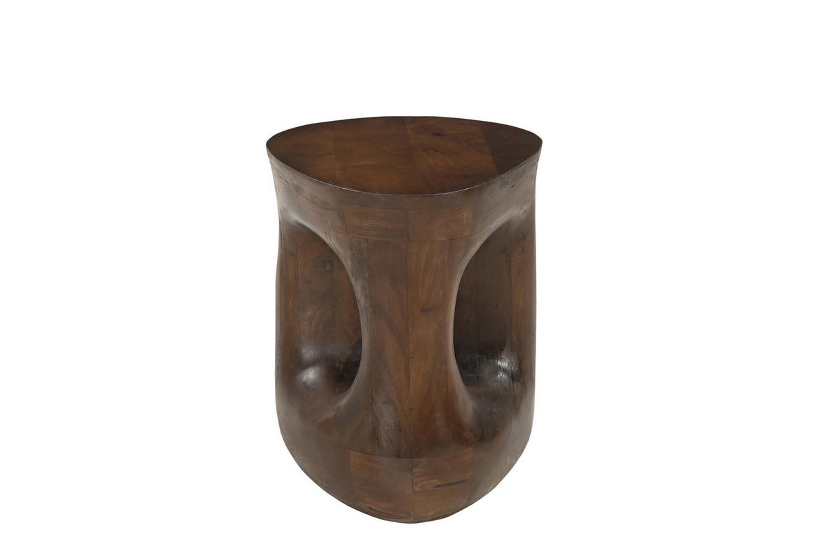 BEISTELLTISCH Mangoholz massiv Braun Freiform  - Braun, Design, Holz (40/41/36cm) - MID.YOU