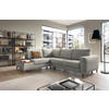 ECKSOFA in Webstoff Grau  - Eschefarben/Grau, Modern, Holz/Textil (260/90/204cm) - Trendmanufaktur