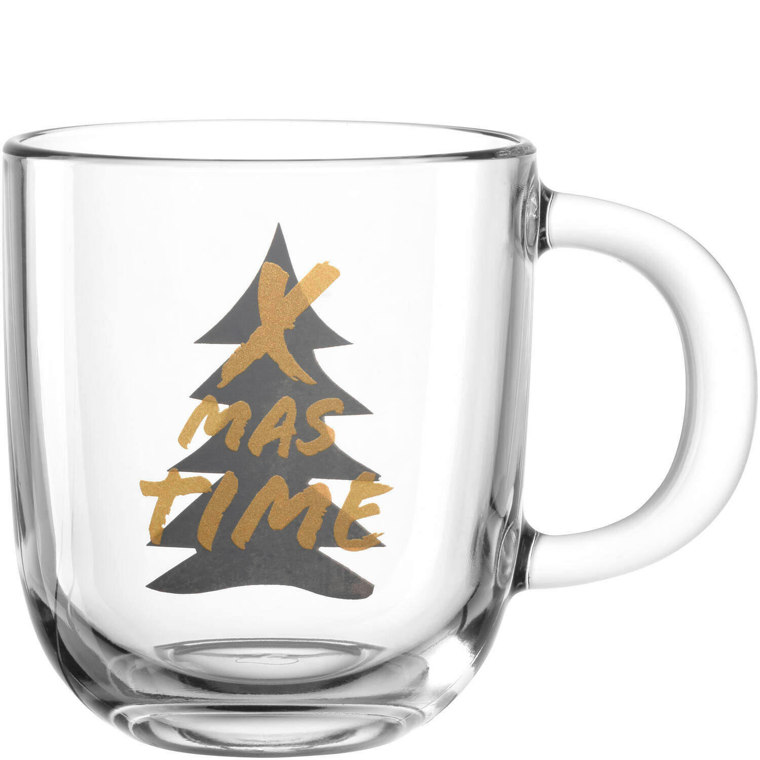 TASSE SILENZIO   0,30 ml  - Transparent/Goldfarben, LIFESTYLE, Glas (12,50/10,00/8,70cm) - Leonardo