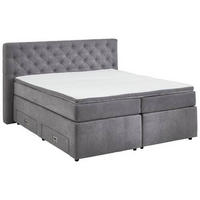 BOXSPRING KREVET    180/200 cm  - siva, Moderno, tekstil/plastika (180/200cm) - MID.YOU