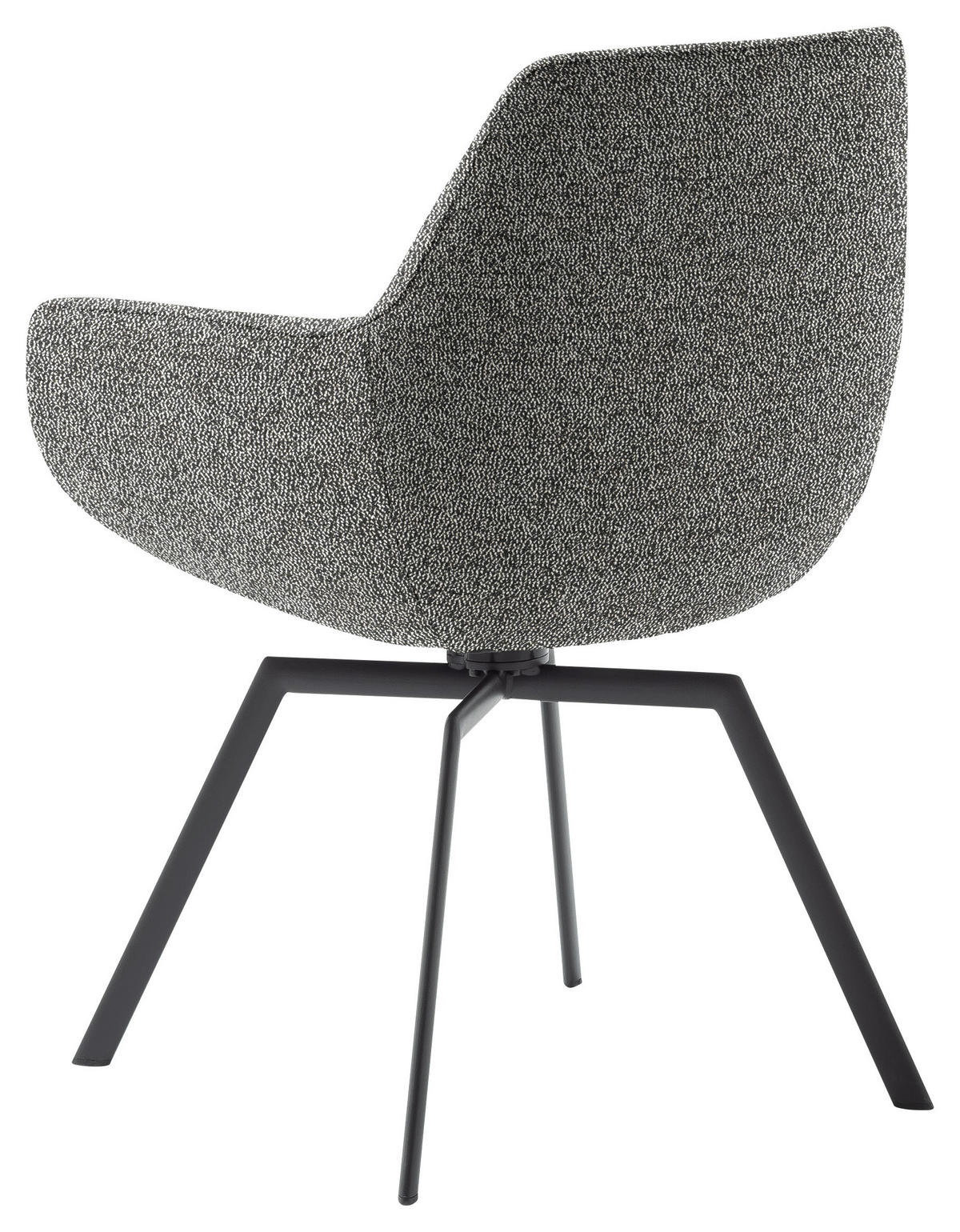 ARMLEHNSTUHL  Lederauswahl, Stoffauswahl, Gestellauswahl Struktur  - Anthrazit/Schwarz, Design, Textil/Metall (58/87/64cm) - Schöner Wohnen