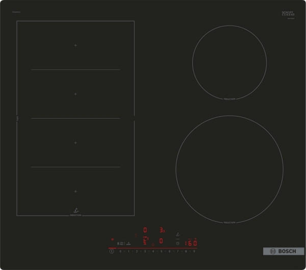 PLOČA ZA KUVANJE - Dizajnerski, staklo/metal (59,2/5,7/52,2cm) - Bosch
