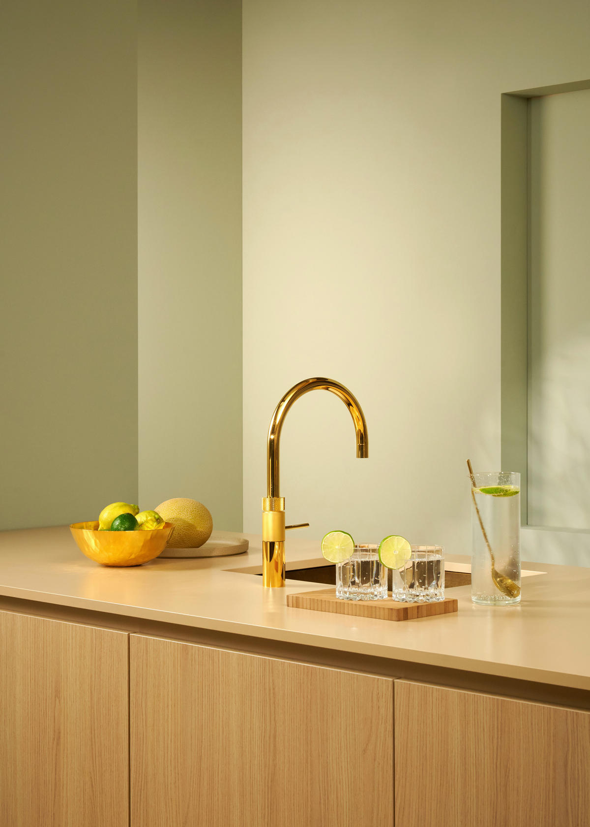 KÜCHENARMATUR Fusion Round  - Goldfarben, Basics, Metall (4/36,6/25,1cm) - Quooker