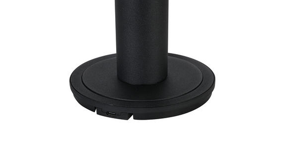 AKKU-TISCHLEUCHTE 20/42 cm  - Bernsteinfarben/Schwarz, Design, Glas/Kunststoff (20/42cm) - Dieter Knoll