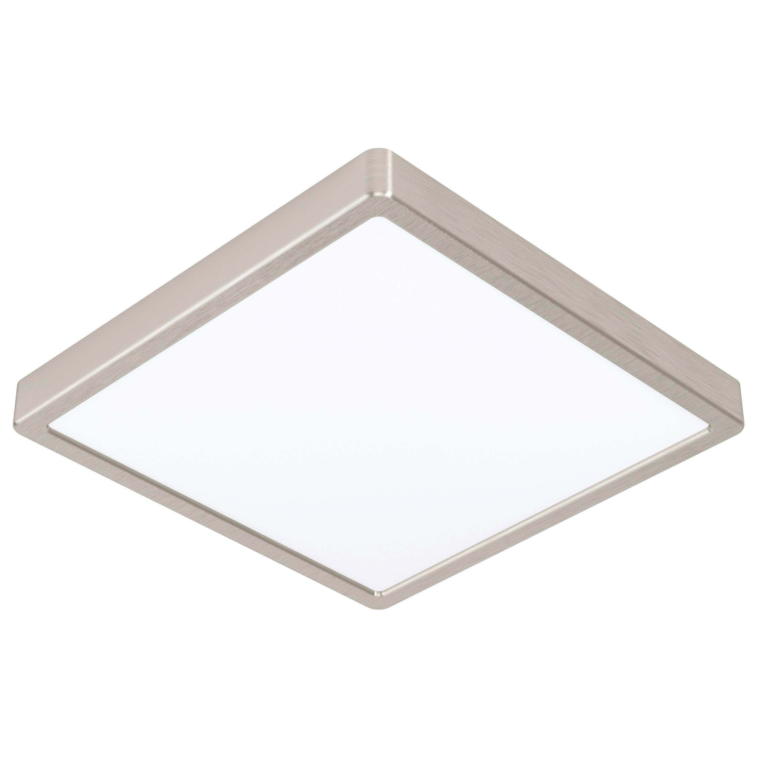 LED-DECKENLEUCHTE 28,5/28,5/2,8 cm   - Weiß/Nickelfarben, Basics, Kunststoff/Metall (28,5/28,5/2,8cm) - Novel