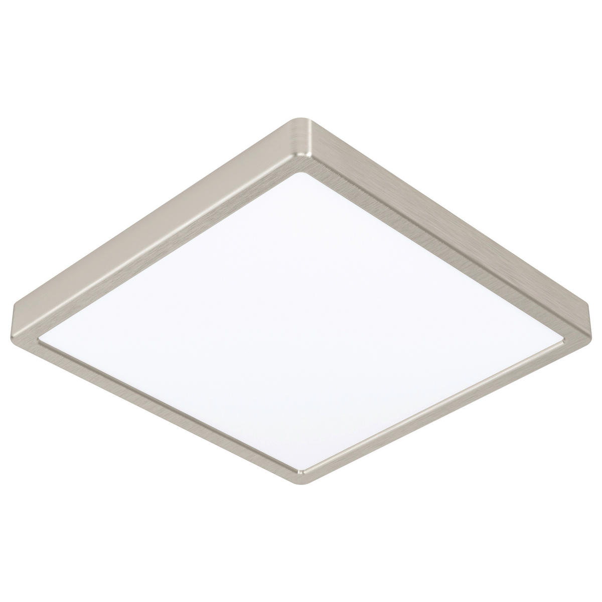 LED-DECKENLEUCHTE 28,5/28,5/2,8 cm   - Weiß/Nickelfarben, Basics, Kunststoff/Metall (28,5/28,5/2,8cm) - Novel