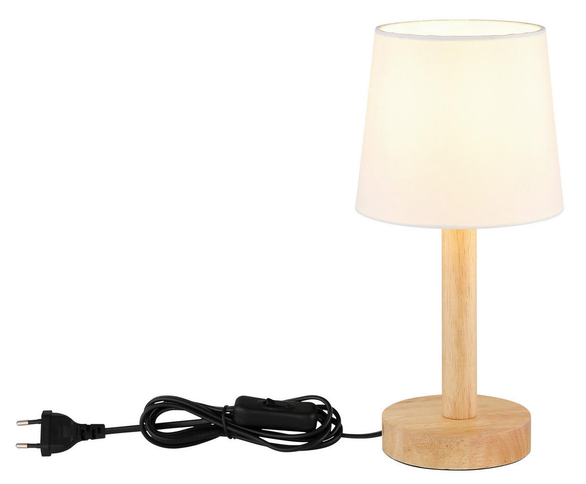 TISCHLEUCHTE Joris 15/32 cm  - Schwarz/Weiß, Design, Holz/Kunststoff (15/32cm) - Globo