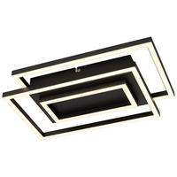 LED-DECKENLEUCHTE Quattro 35/24/6 cm   - Schwarz, Trend, Kunststoff/Metall (35/24/6cm) - Novel