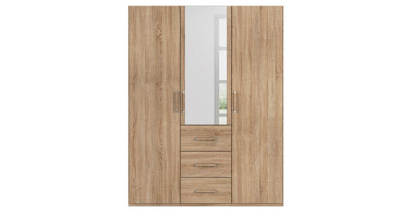 DREHTÜRENSCHRANK in Sonoma Eiche - Sonoma Eiche, Design, Glas/Holzwerkstoff (151/197/60cm) - Novel