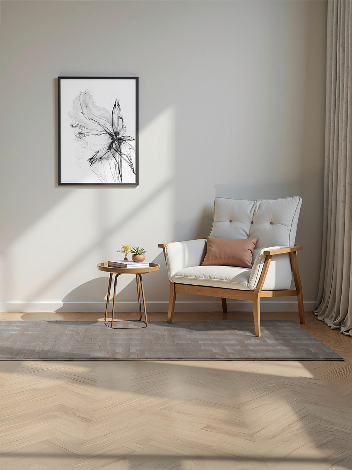 LÄUFER 80/240 cm Perles  - Beige/Creme, Design, Kunststoff (80/240cm) - Elle Decoration