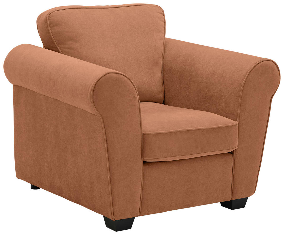 SESSEL in Chenille Rostfarben  - Rostfarben/Schwarz, KONVENTIONELL, Kunststoff/Textil (106/88/86cm) - Carryhome