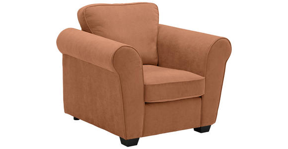 SESSEL in Chenille Rostfarben  - Rostfarben/Schwarz, KONVENTIONELL, Kunststoff/Textil (106/88/86cm) - Carryhome