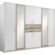 ORMAR ZA ODJEĆU - bijela/boje hrasta, Design, staklo/drvni materijal (270/208/58cm) - Hom`in