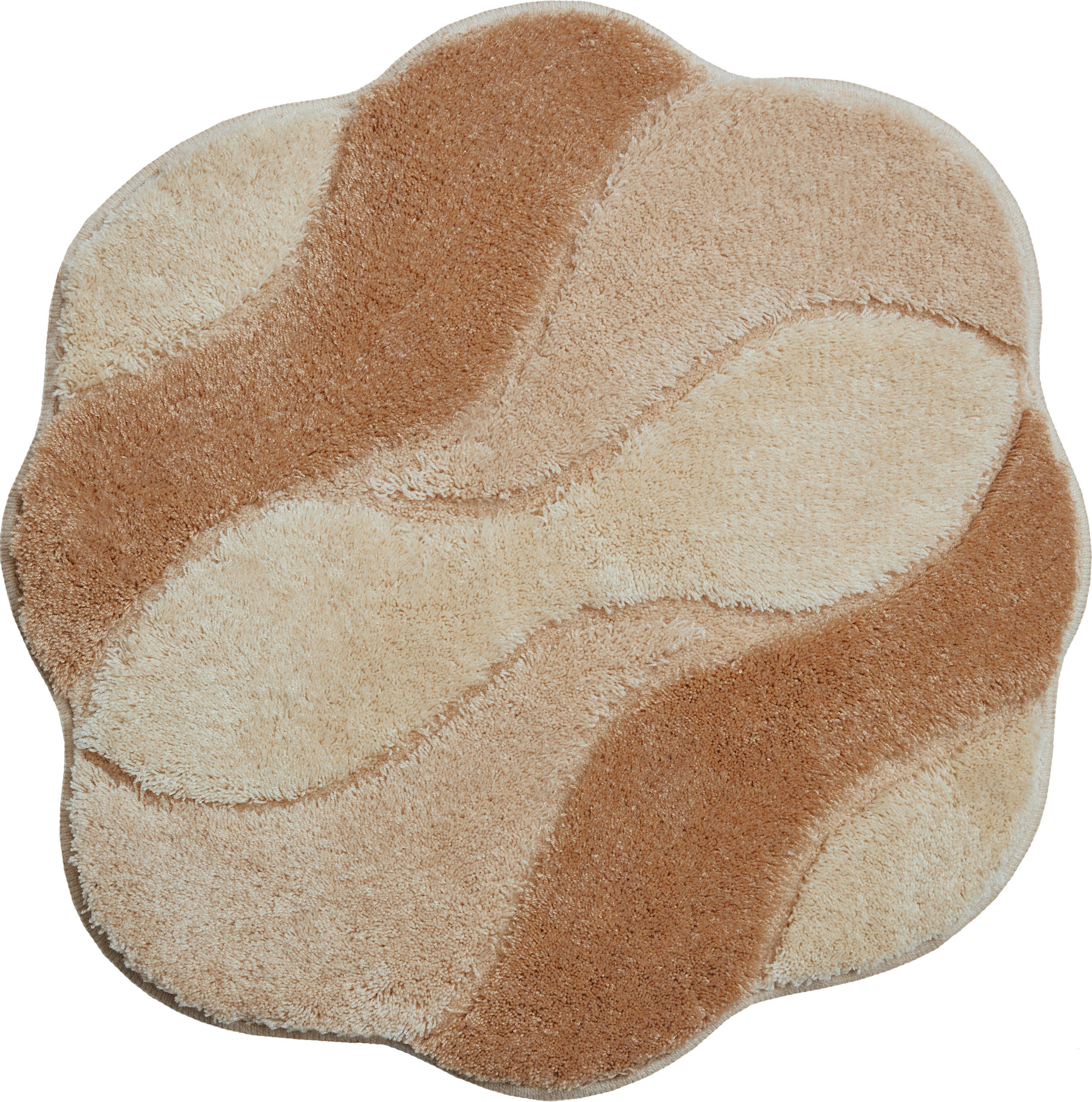 BADTEPPICH Carmen Weiß, Beige 60/60 cm  - Beige/Weiß, Basics, Kunststoff/Textil (60/60cm) - Grund